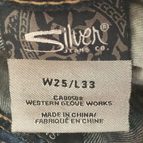 Womens Silver Suki 17" Western Gloveworks Jeans 25 - Picture 8 of 8